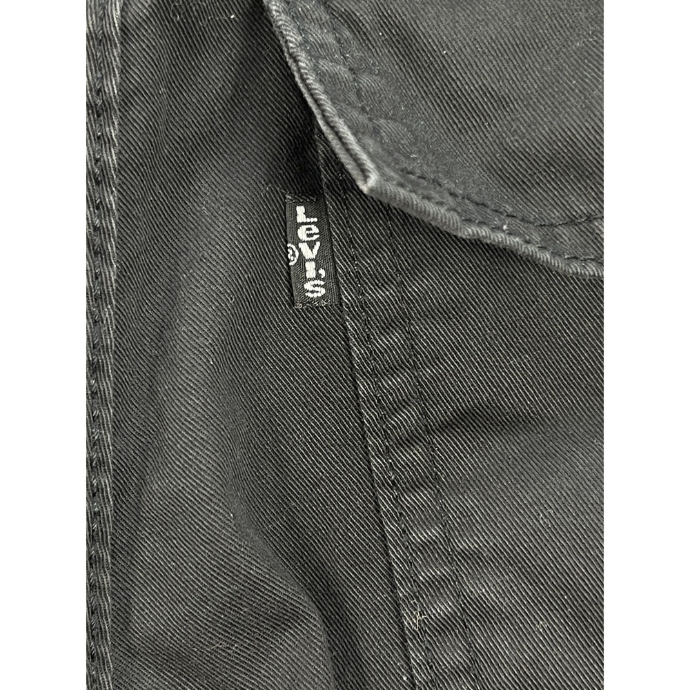 Levi's '94 Baggy Cargo Pants Women 26 Black Utility Drawstring Hem Cotton Twill - Picture 5 of 13